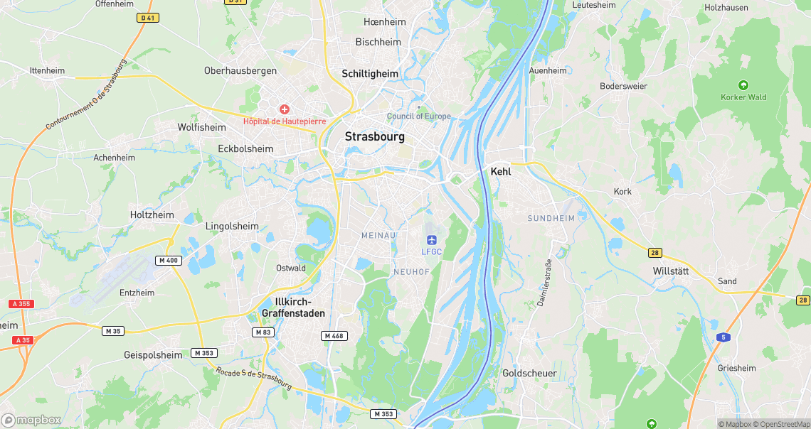 Localisation de la voiture à Strasbourg