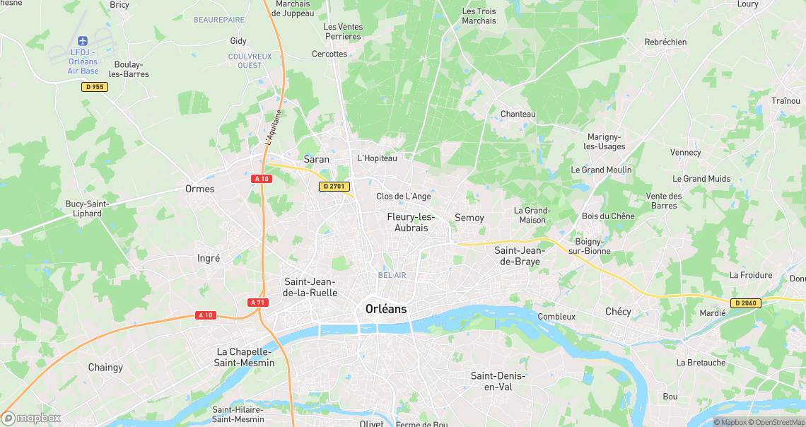 Localisation de la voiture à Fleury-les-Aubrais