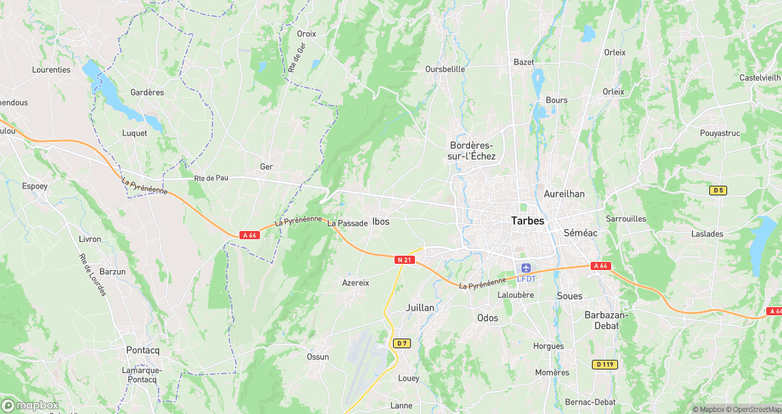 Localisation de la voiture à Ibos