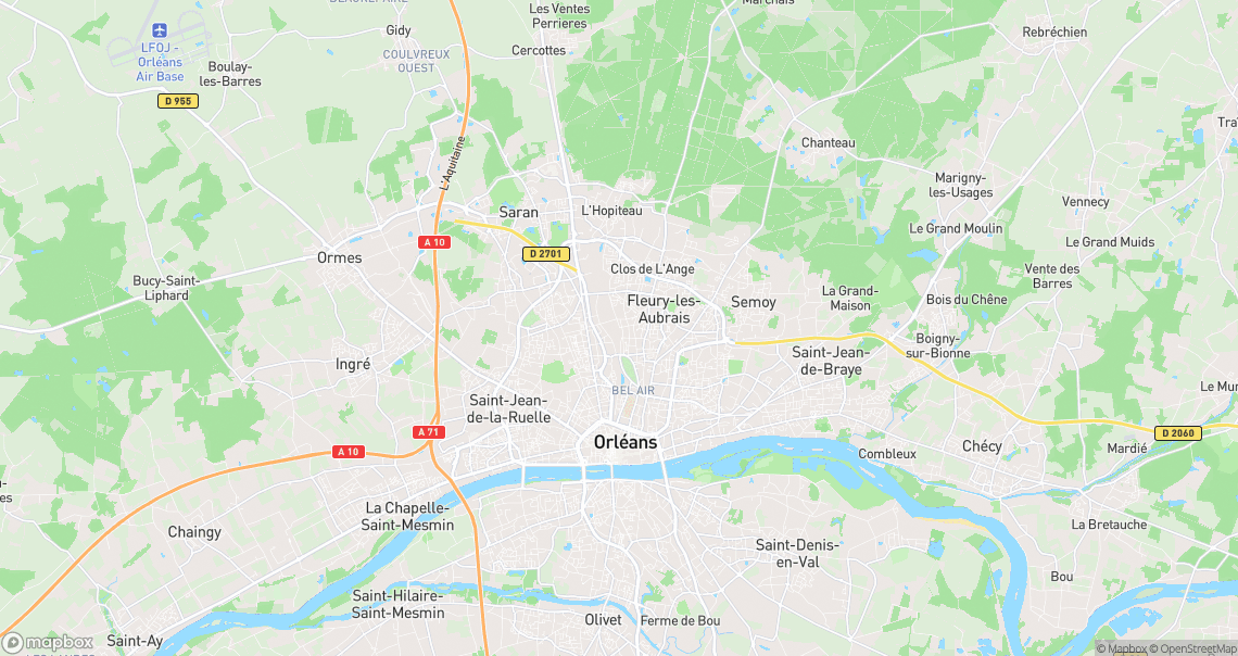Localisation de la voiture à Fleury-les-Aubrais
