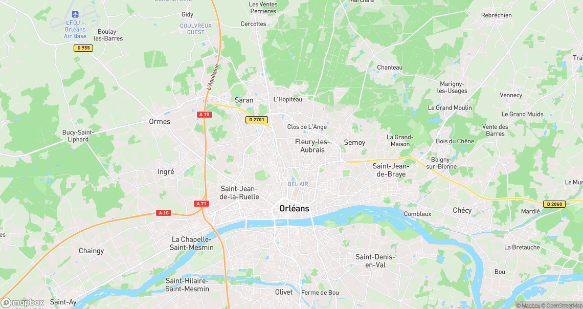 Localisation de la voiture à Fleury-les-Aubrais