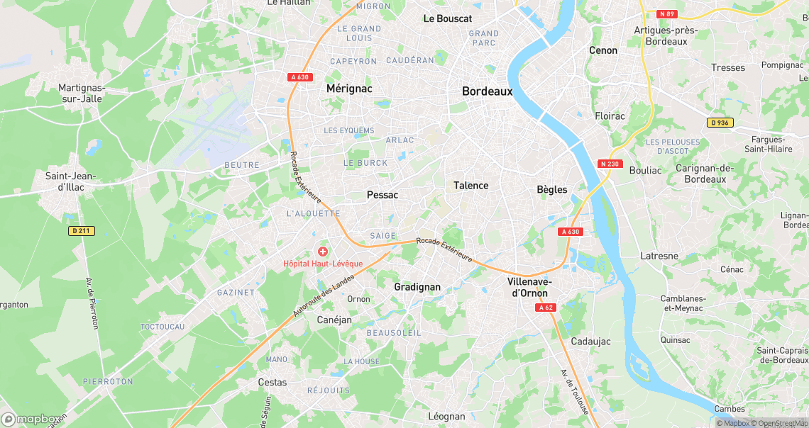 Localisation de la voiture à Pessac