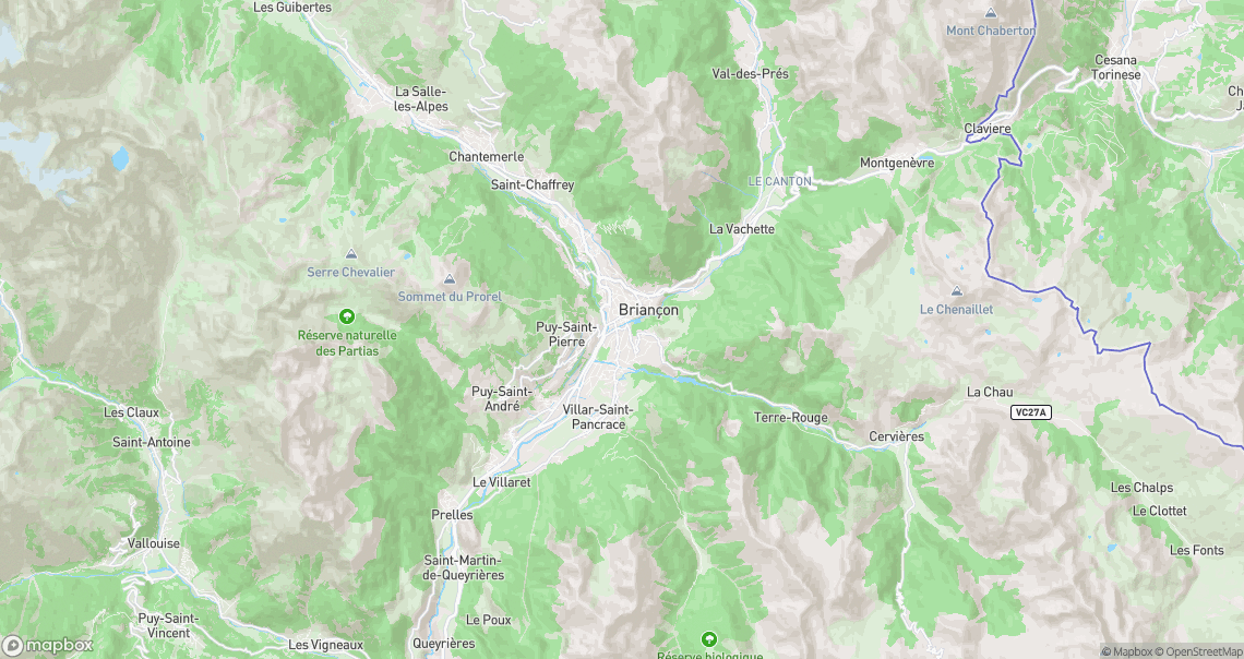 Localisation de la voiture à Briançon