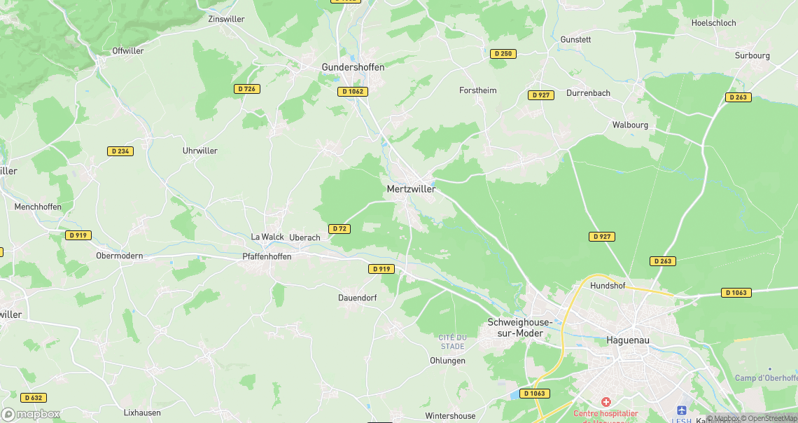 Localisation de la voiture à Mertzwiller