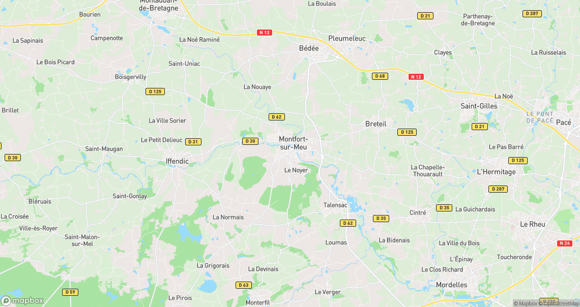 Localisation de la voiture à Montfort-sur-Meu