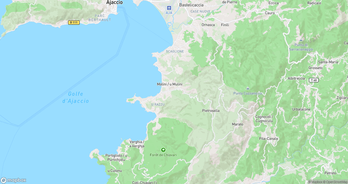 Localisation de la voiture à Pietrosella