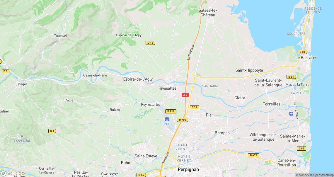 Localisation de la voiture à Rivesaltes