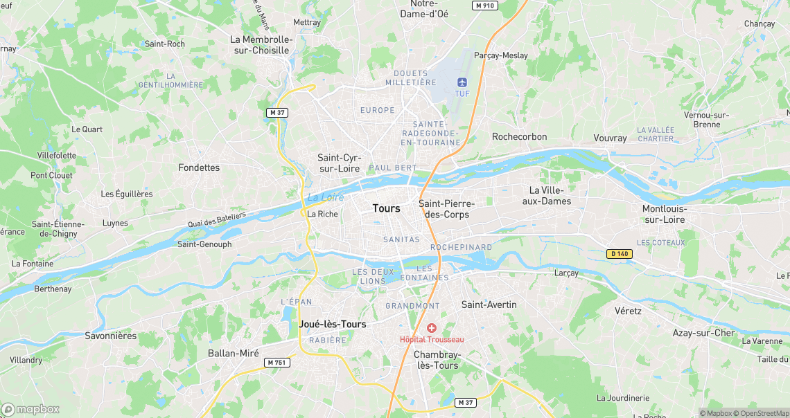 Localisation de la voiture à Tours
