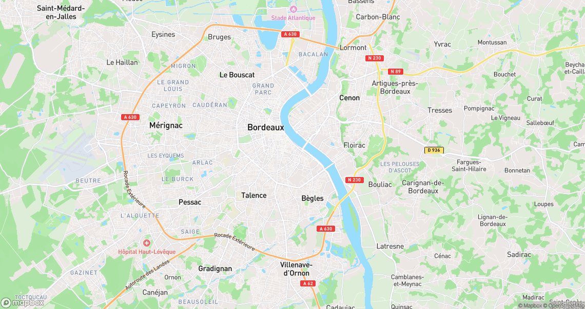 Localisation de la voiture à Bordeaux