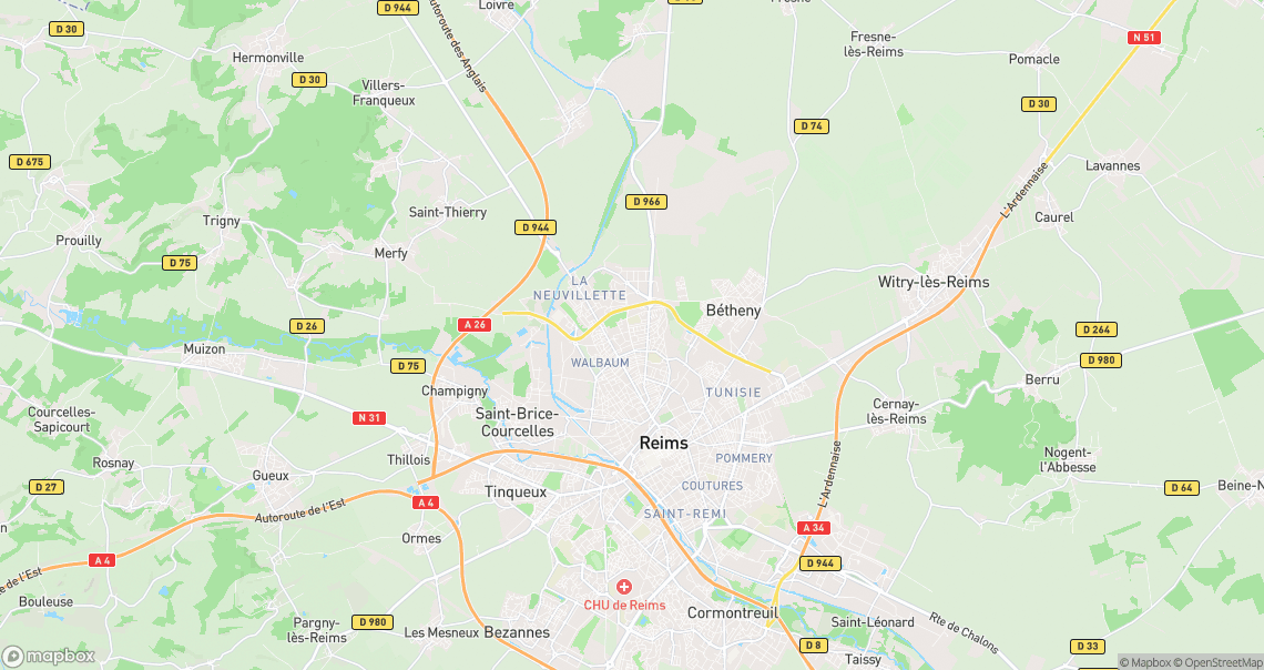 Localisation de la voiture à Reims