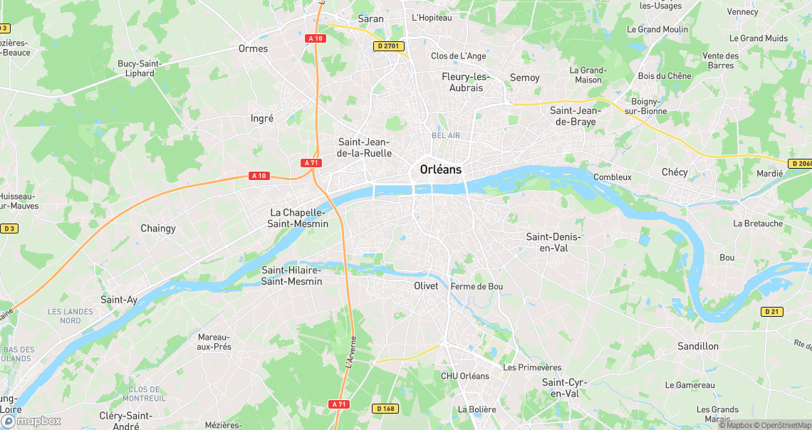 Localisation de la voiture à Orléans