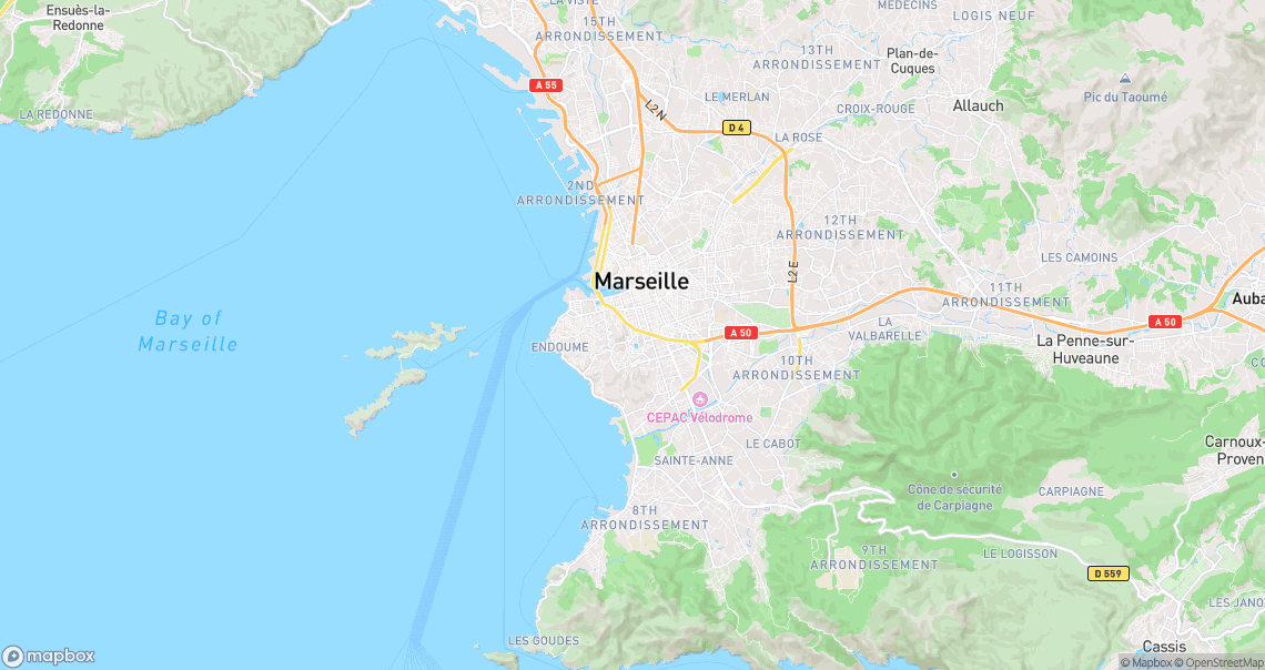Localisation de la voiture à Marseille