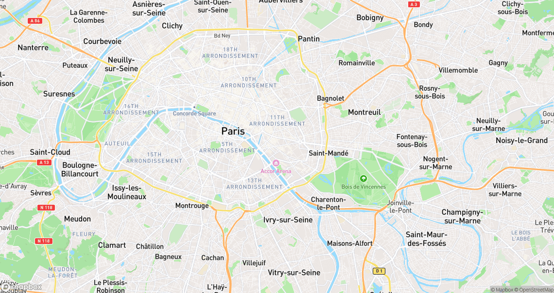 Localisation de la voiture à Paris