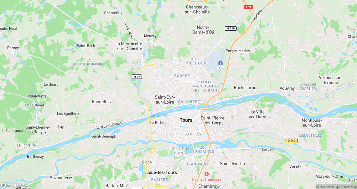 Localisation de la voiture à Tours
