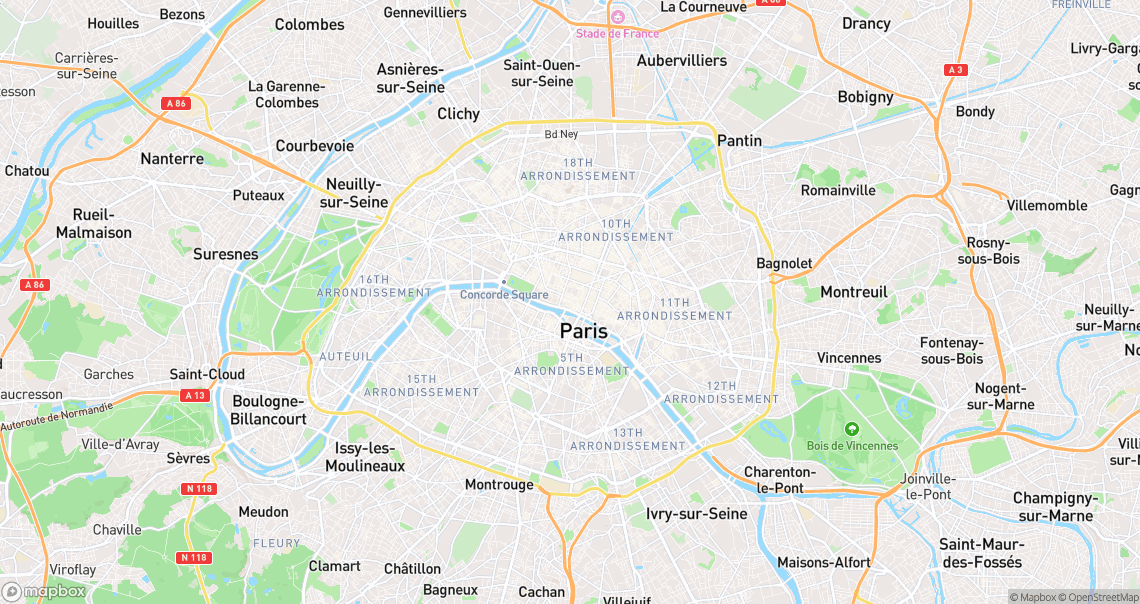 Localisation de la voiture à Paris