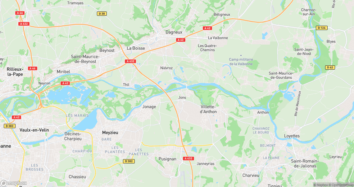 Localisation de la voiture à Jons