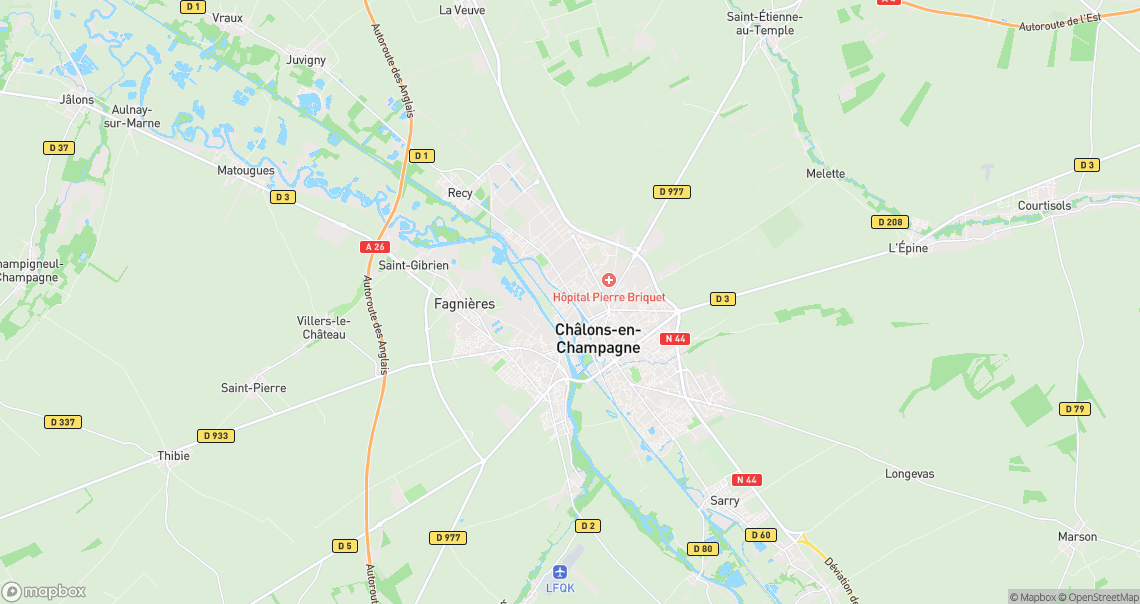 Localisation de la voiture à Châlons-en-Champagne
