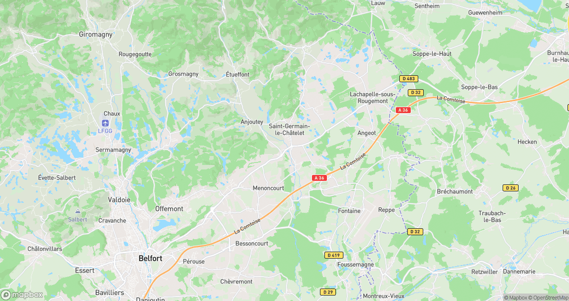 Localisation de la voiture à Menoncourt