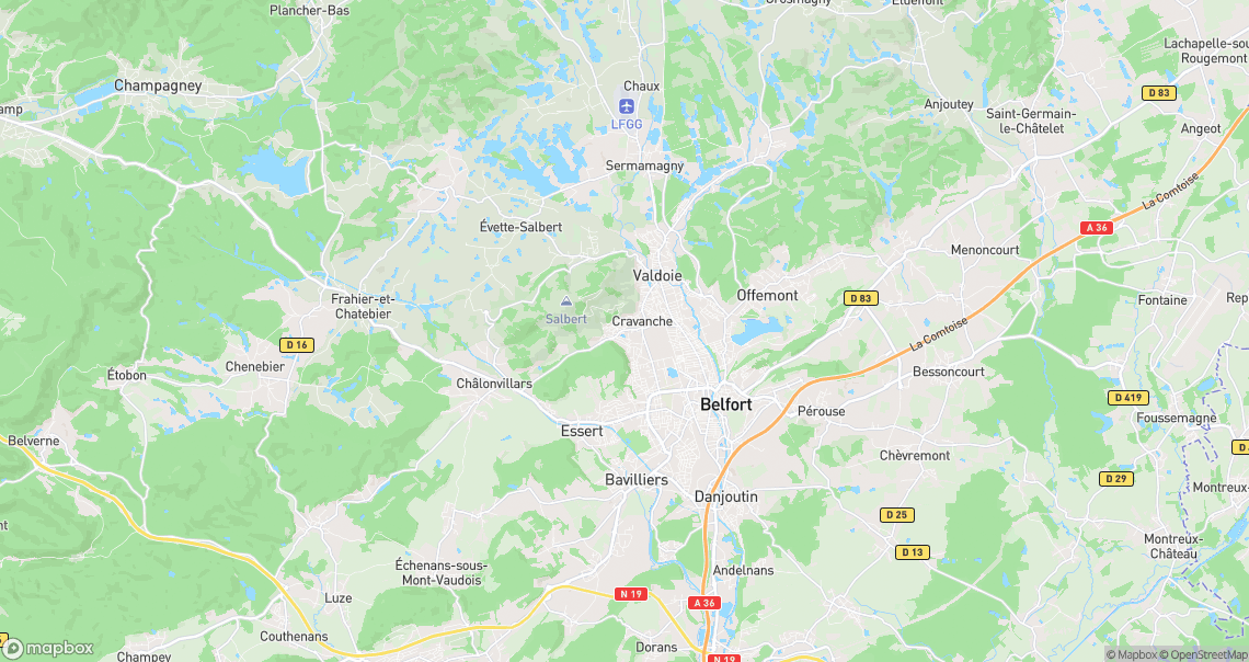 Localisation de la voiture à Cravanche