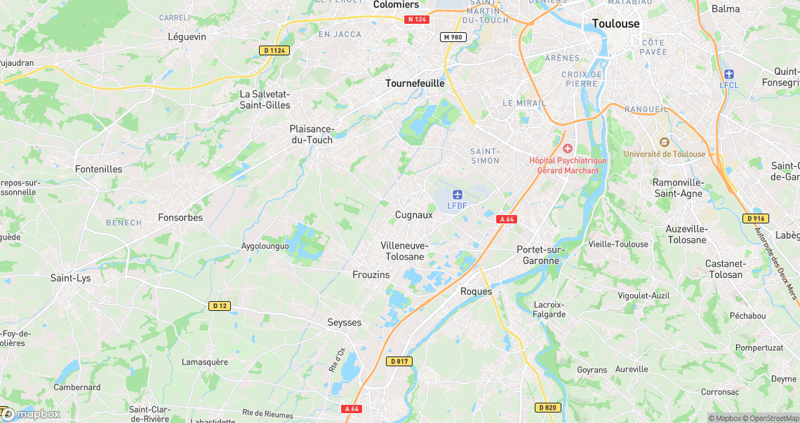 Localisation de la voiture à Cugnaux