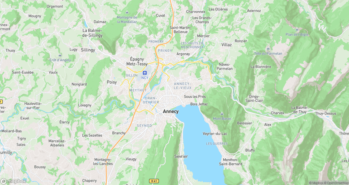 Localisation de la voiture à Annecy