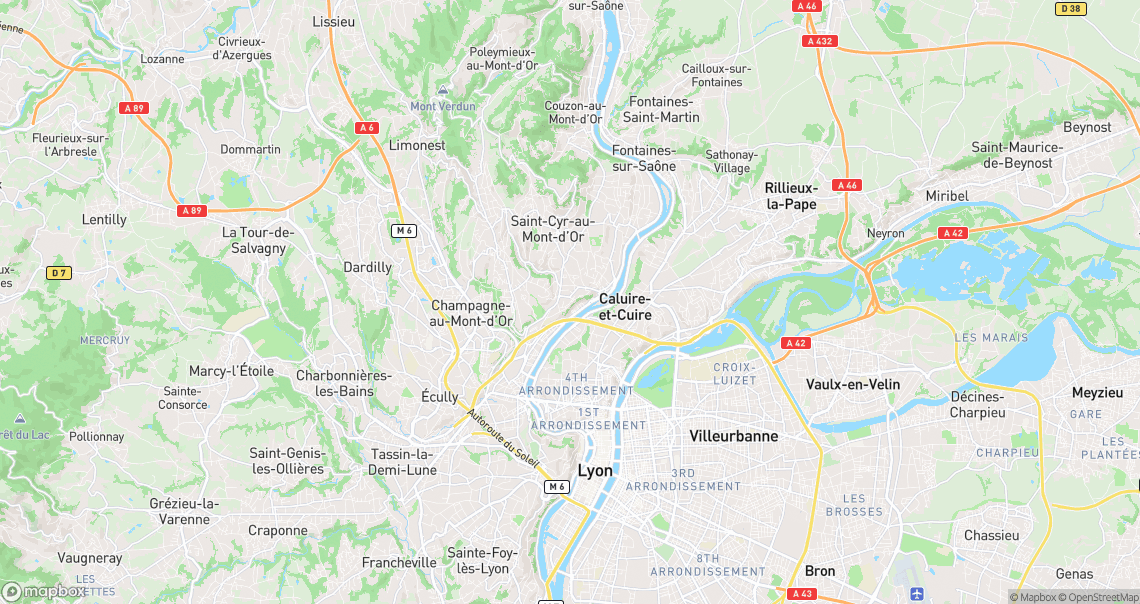 Localisation de la voiture à Lyon