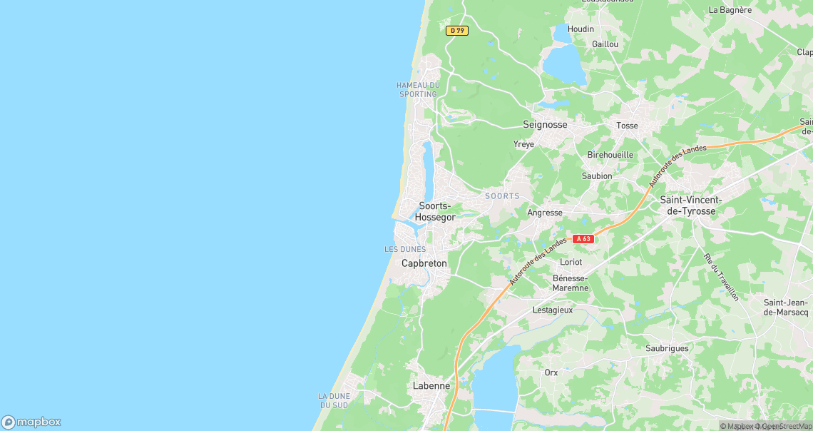 Localisation de la voiture à Soorts-Hossegor