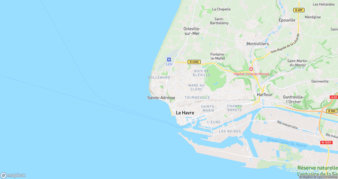 Localisation de la voiture à Le Havre