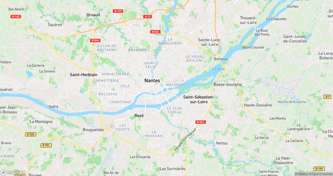 Localisation de la voiture à Nantes