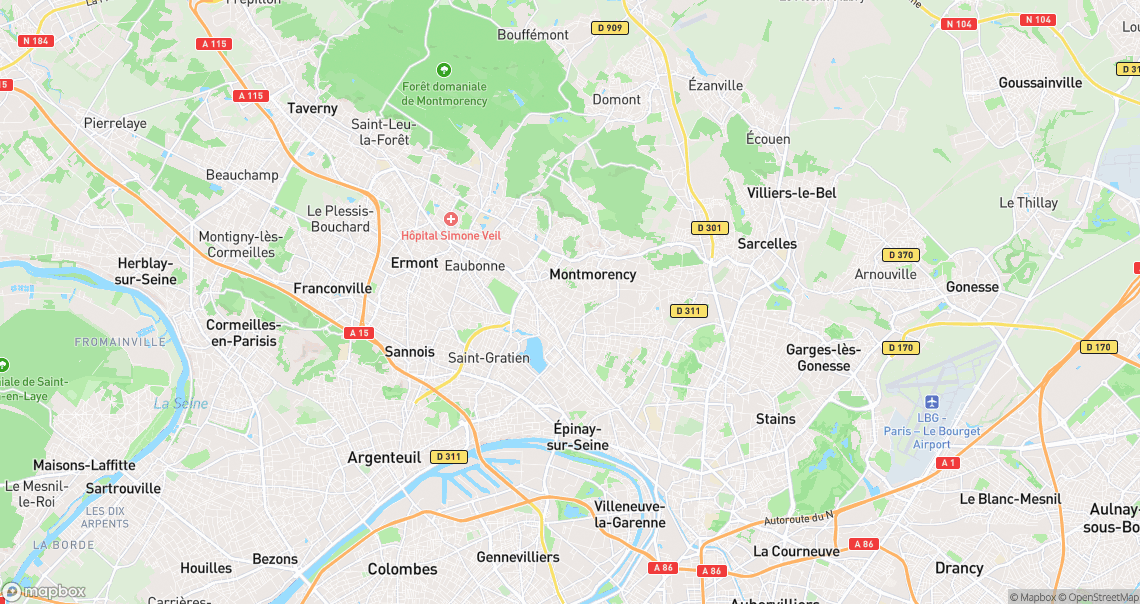 Localisation de la voiture à Soisy-sous-Montmorency