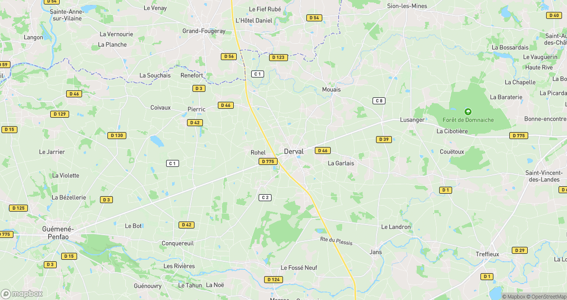 Localisation de la voiture à Derval