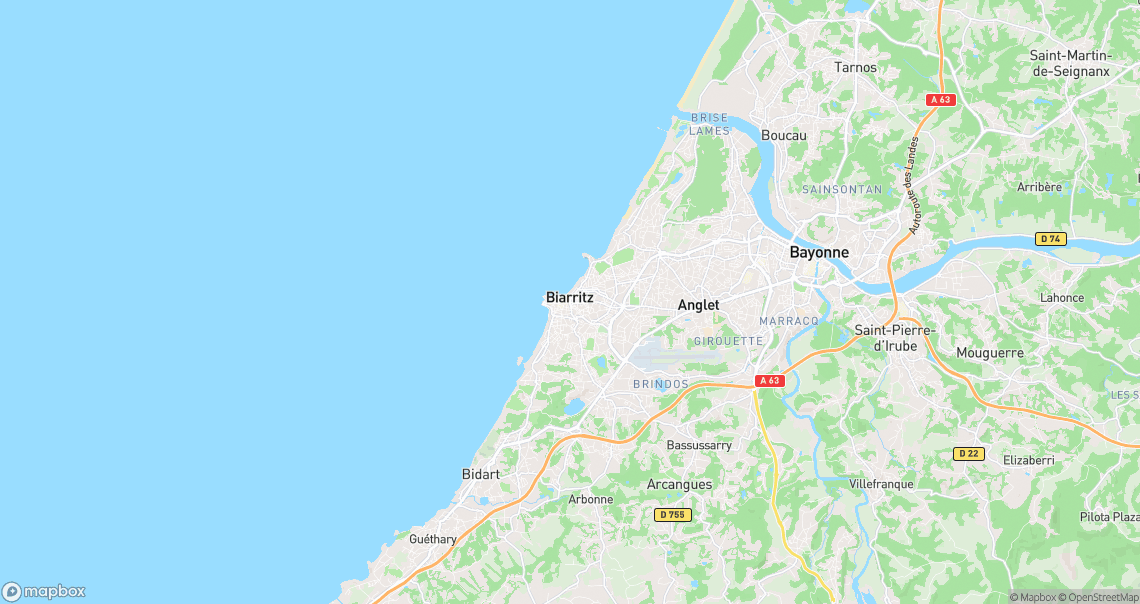 Localisation de la voiture à Biarritz