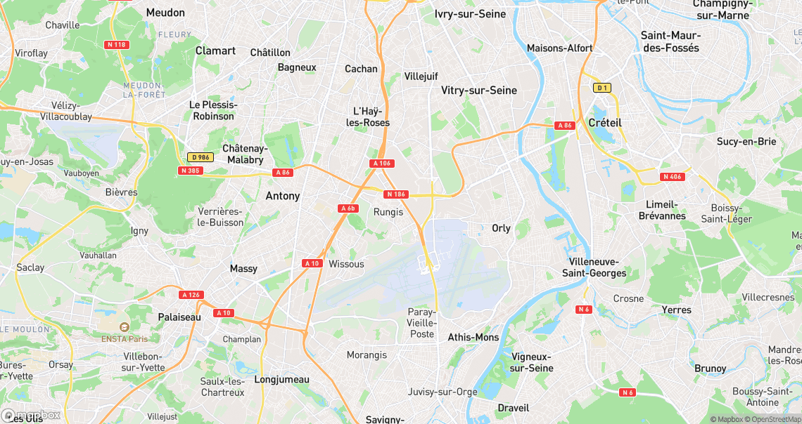 Localisation de la voiture à Rungis