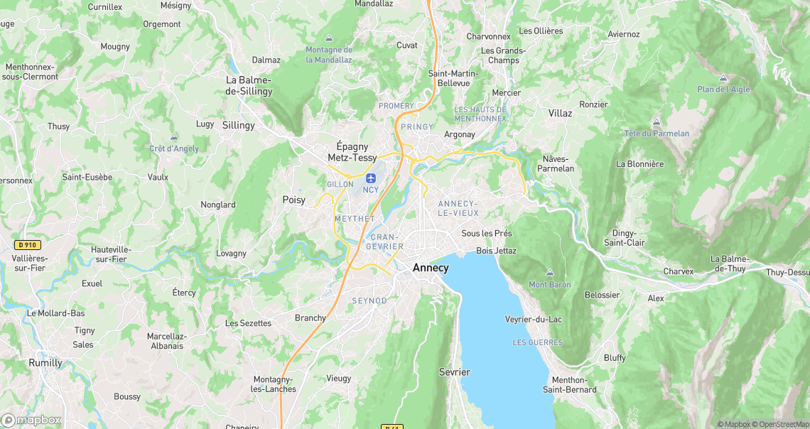 Localisation de la voiture à Annecy