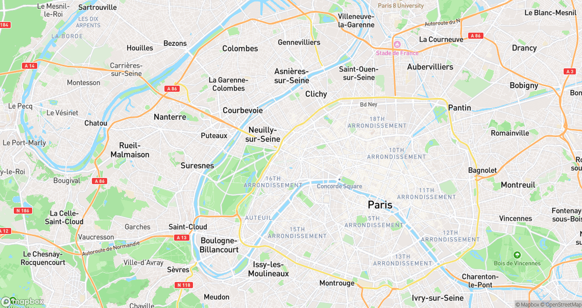 Localisation de la voiture à Paris