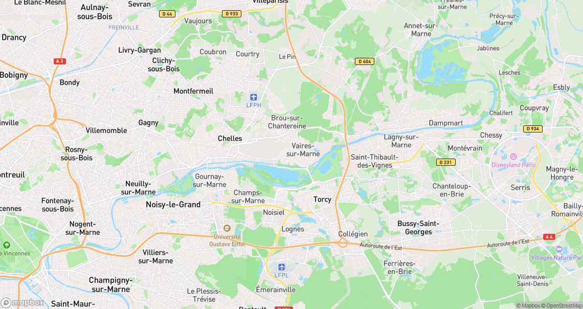 Localisation de la voiture à Vaires-sur-Marne