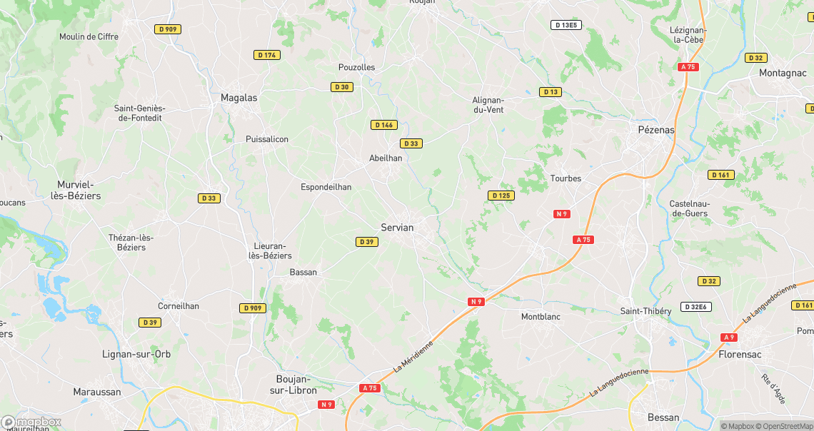 Localisation de la voiture à Servian