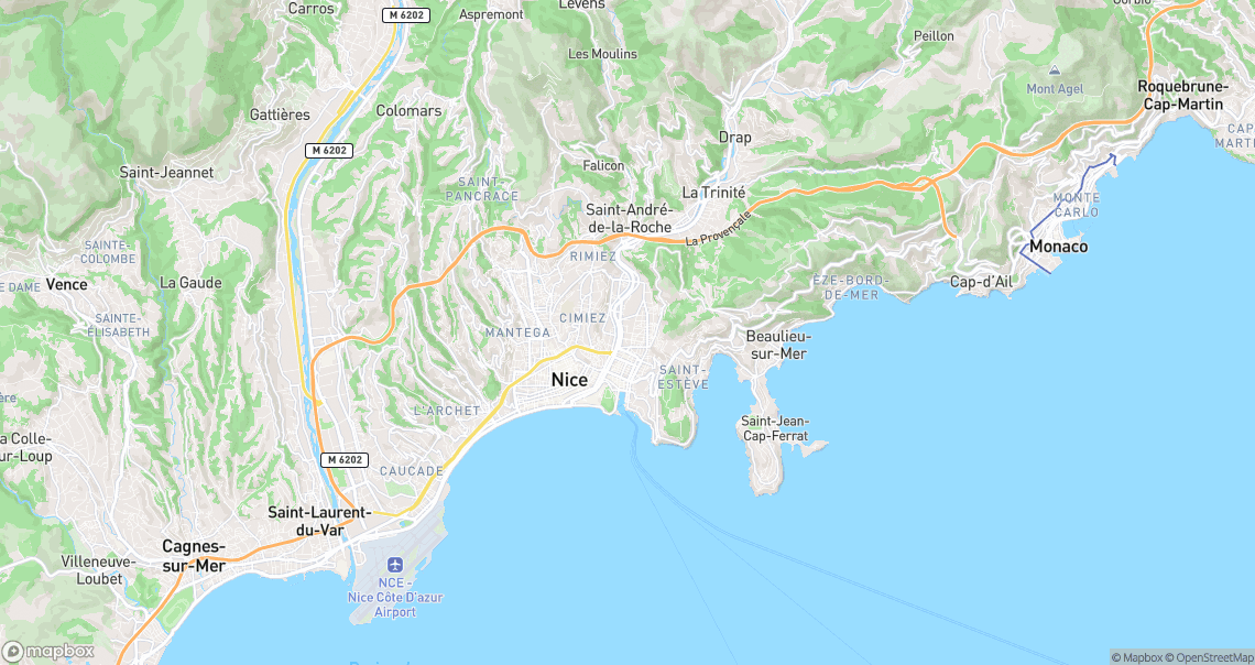 Localisation de la voiture à Nice