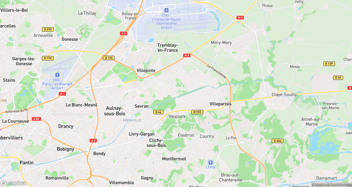 Localisation de la voiture à Tremblay-en-France