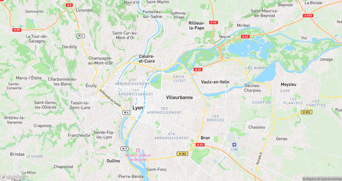 Localisation de la voiture à Villeurbanne