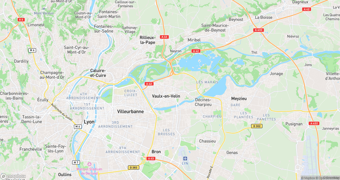Localisation de la voiture à Vaulx-en-Velin