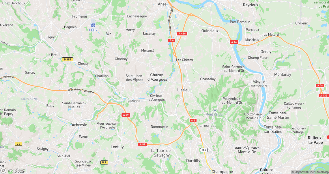 Localisation de la voiture à Marcilly-d'Azergues