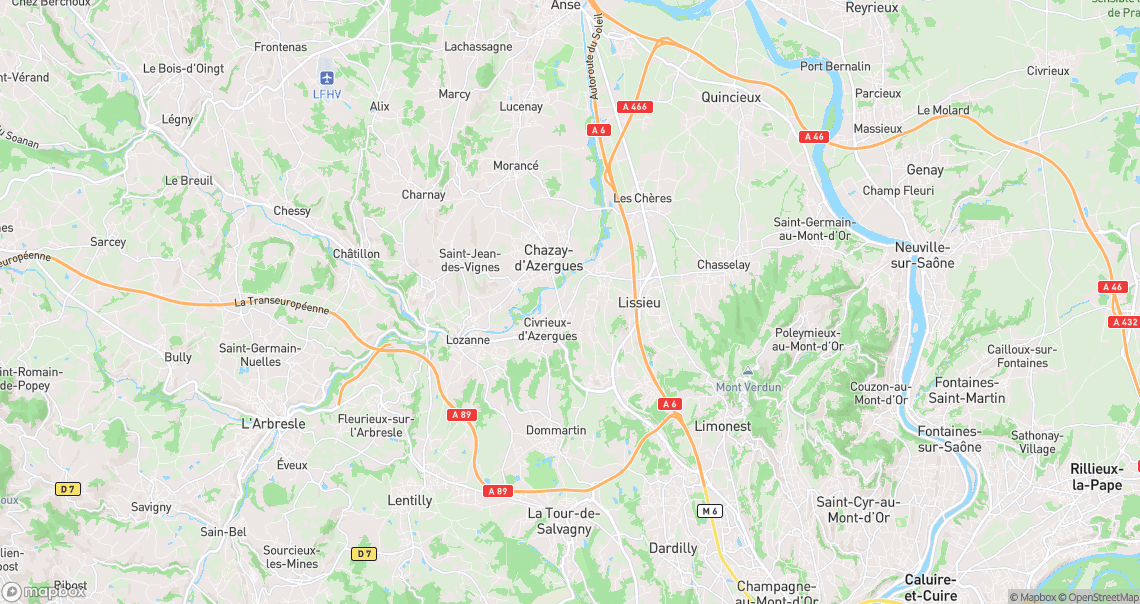 Localisation de la voiture à Marcilly-d'Azergues