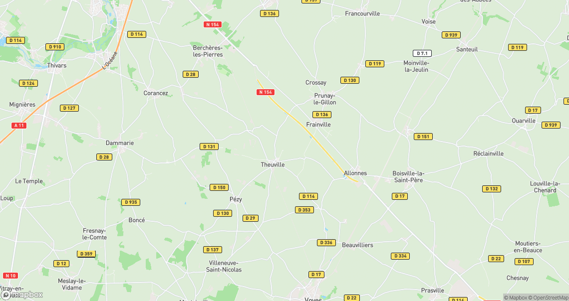 Localisation de la voiture à Theuville