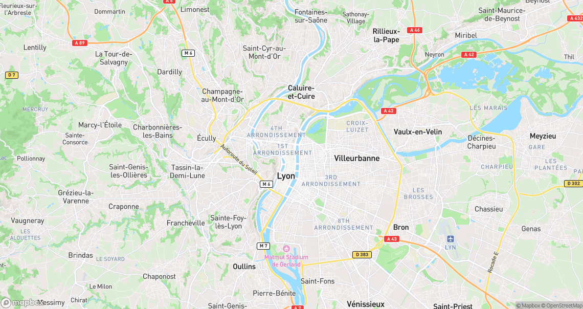Localisation de la voiture à Lyon