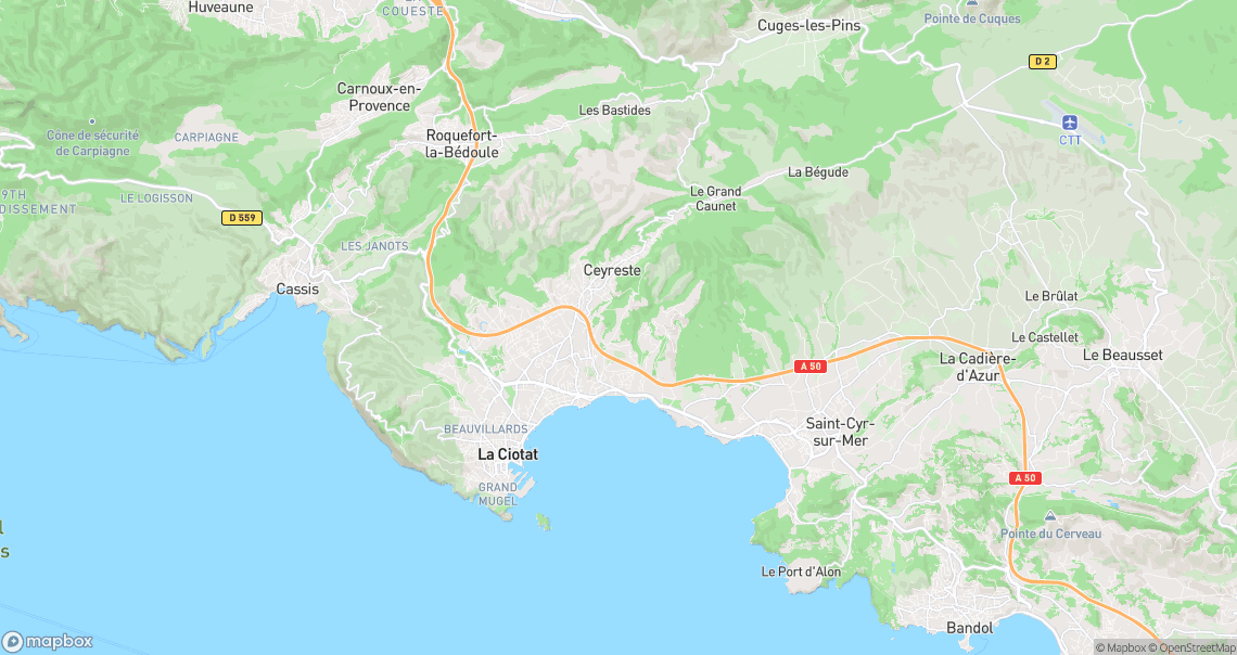 Localisation de la voiture à Ceyreste