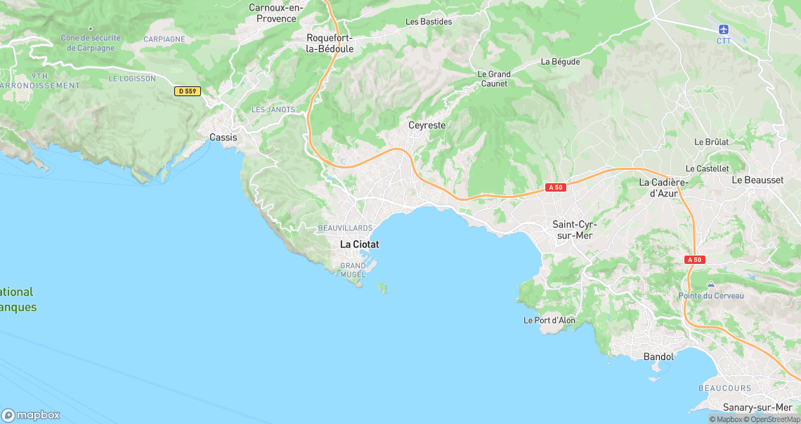 Localisation de la voiture à La Ciotat