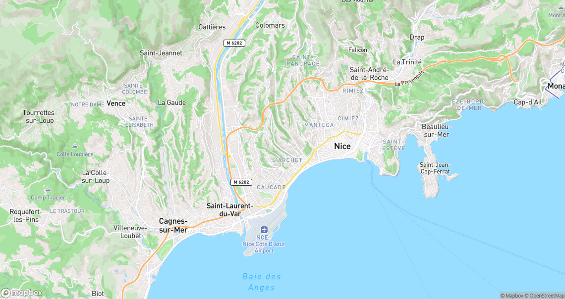 Localisation de la voiture à Nice