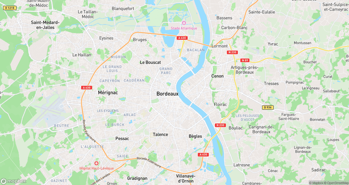 Localisation de la voiture à Bordeaux