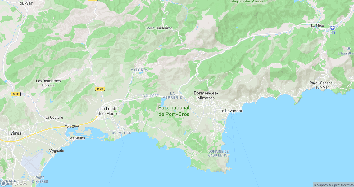 Localisation de la voiture à Bormes-les-Mimosas